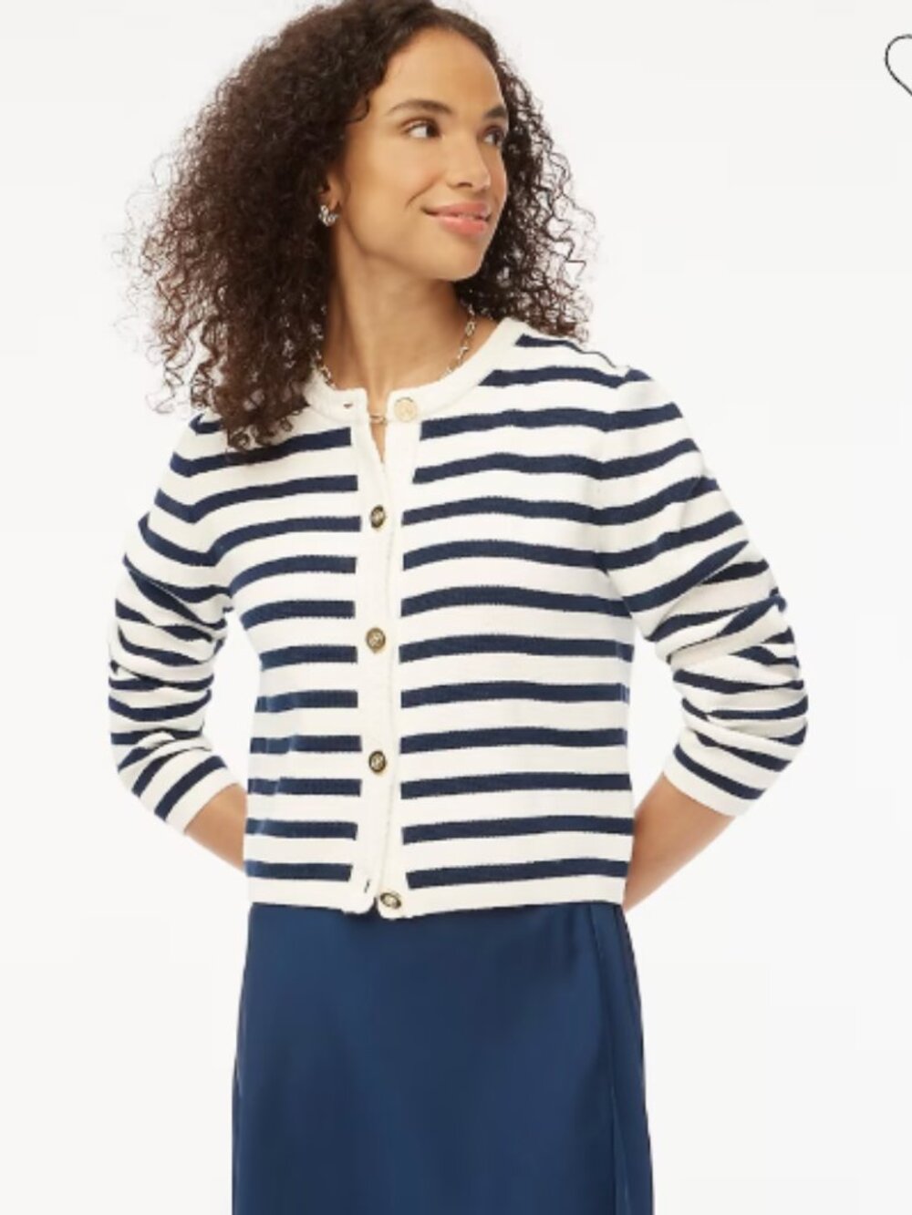 NWT J.Crew Striped Cotton Lady Jacket Cardigan Size 2X